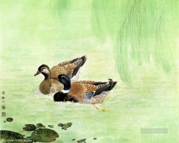 Vogel Werke - chinesische Kunst Mandarinente Vögel